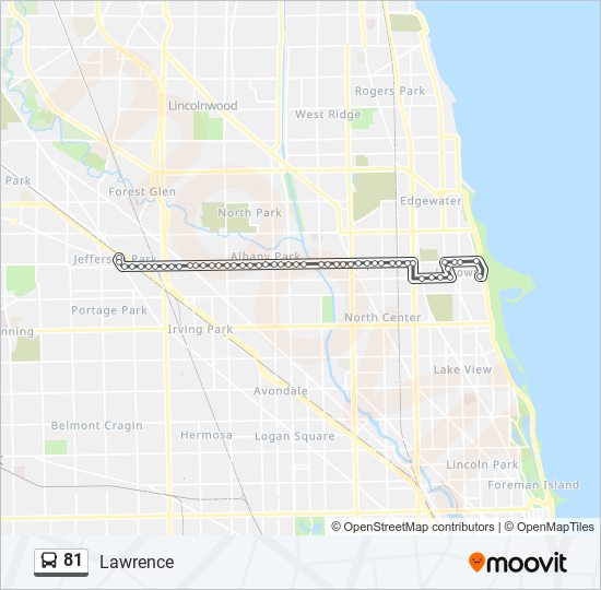 81 bus Line Map