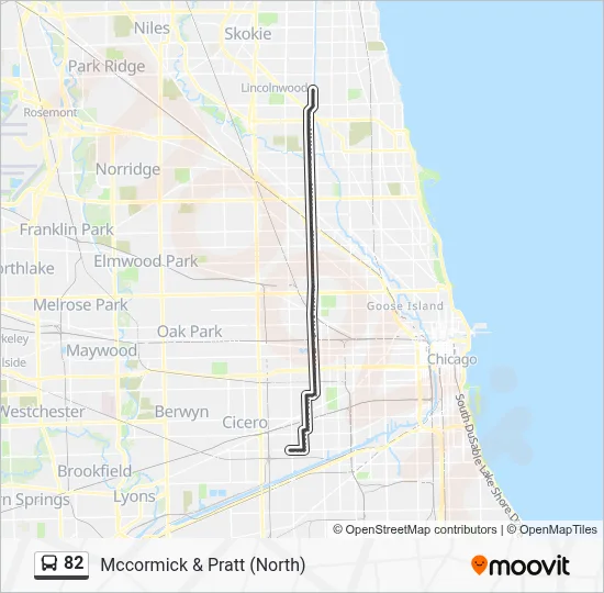 82 Bus Line Map
