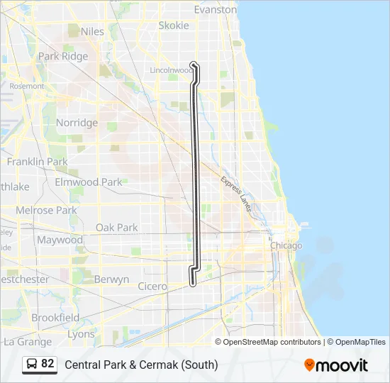 82 Bus Line Map