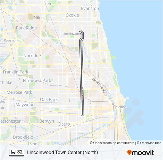 82 bus Line Map