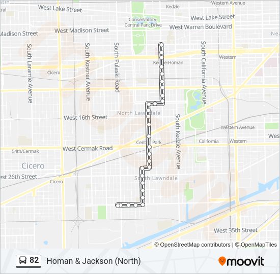 82 Bus Line Map