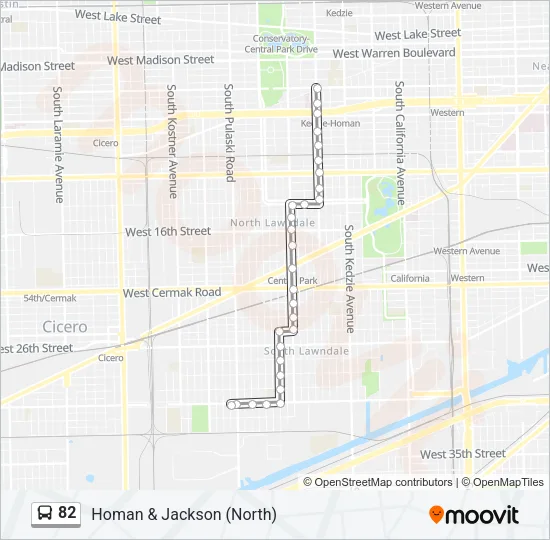 82 Bus Line Map