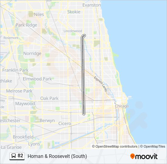 82 Bus Line Map