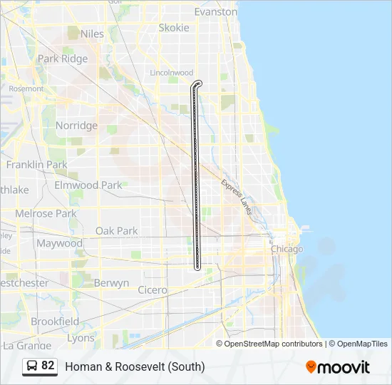 82 Bus Line Map