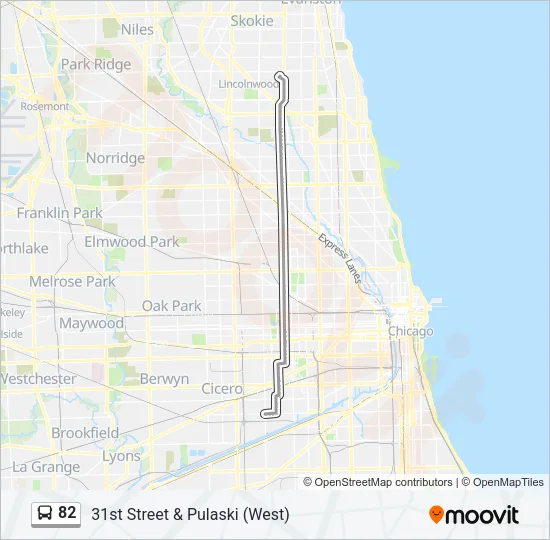 82 Bus Line Map