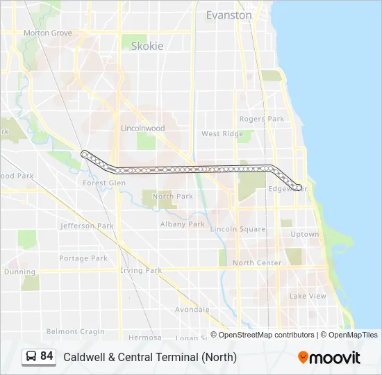 84 Bus Line Map