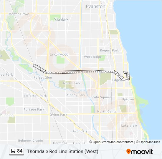 84 Bus Line Map