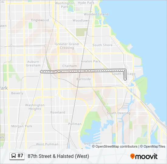 87 Bus Line Map