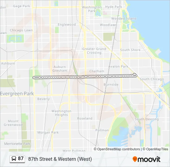 87 Bus Line Map