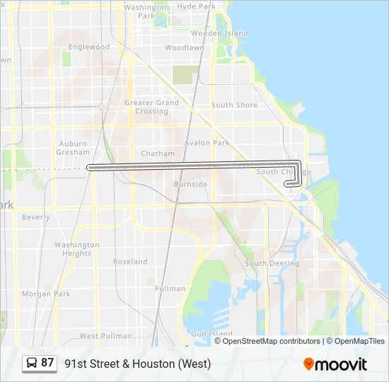 87 Bus Line Map