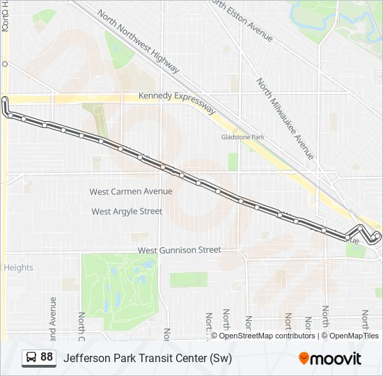 88 bus Line Map