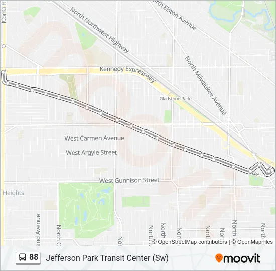 88 Bus Line Map