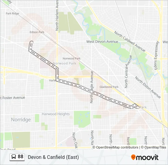 88 Bus Line Map