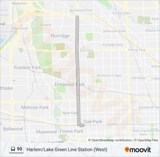 90 Bus Line Map