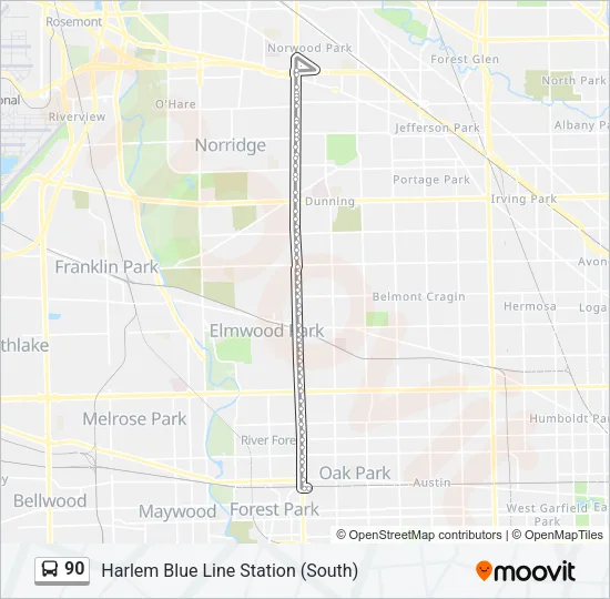 90 Bus Line Map