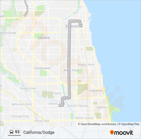 93 Bus Line Map