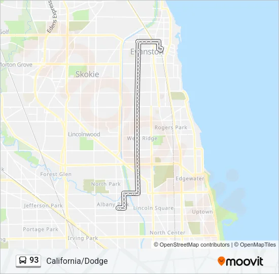 93 Bus Line Map
