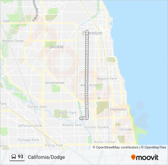 93 Bus Line Map