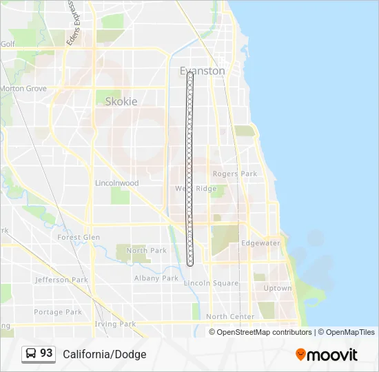 93 Bus Line Map