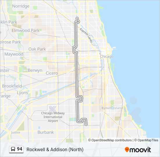 94 Bus Line Map