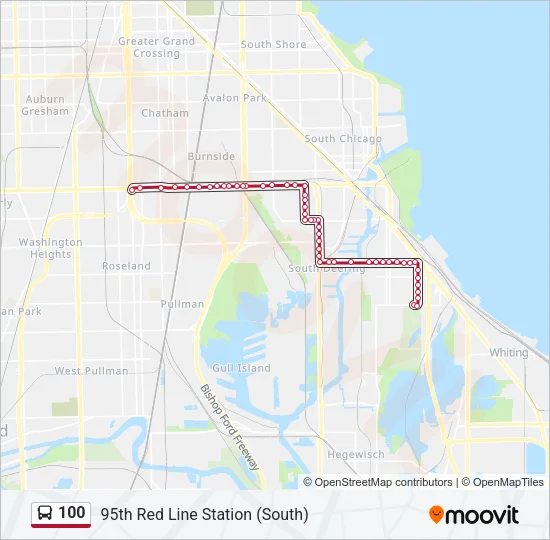 100 Bus Line Map