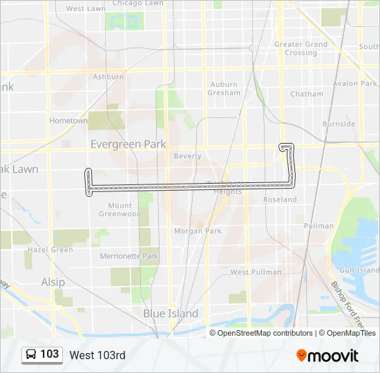 103 Bus Line Map