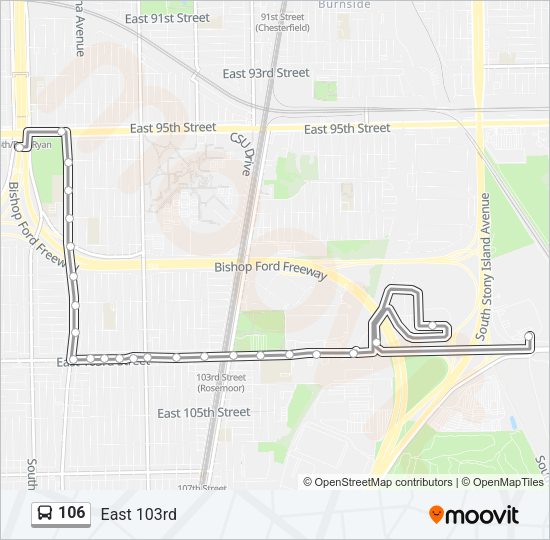 106 Bus Line Map