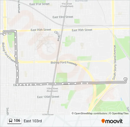 106 Bus Line Map