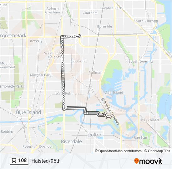 108 Bus Line Map