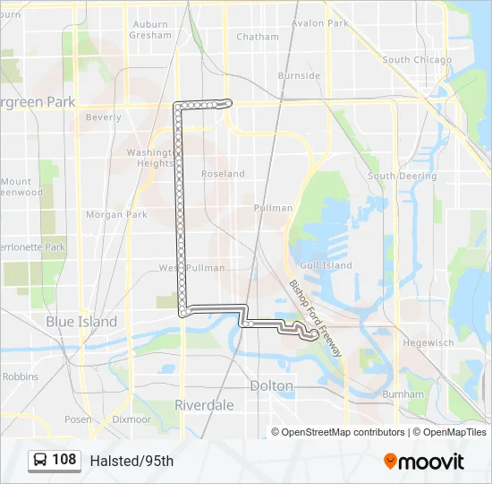 108 Bus Line Map