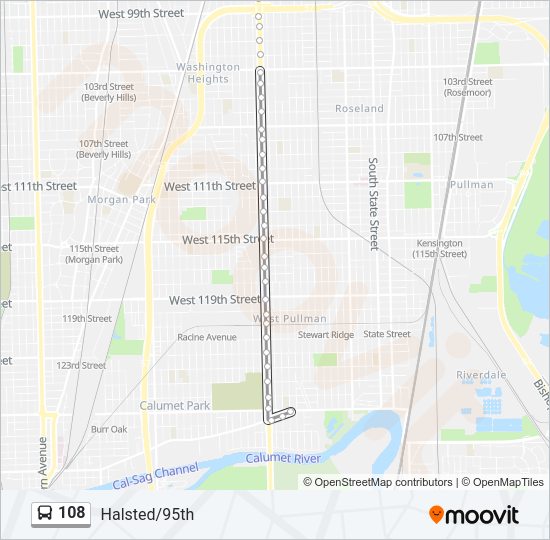 108 Bus Line Map