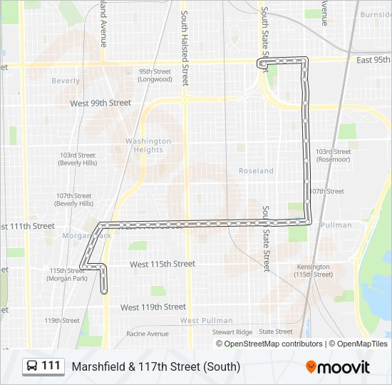 111 Bus Line Map