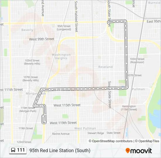 111 Bus Line Map