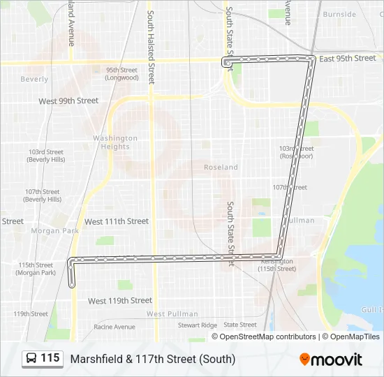 115 Bus Line Map