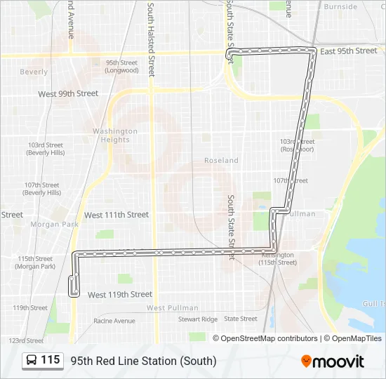 115 Bus Line Map