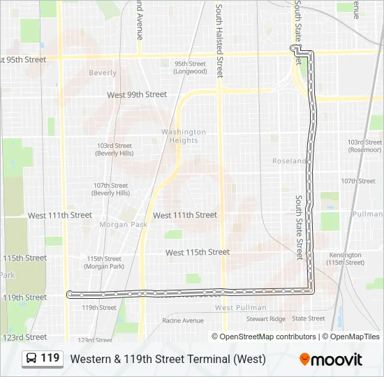119 Bus Line Map