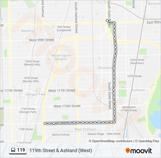 119 Bus Line Map