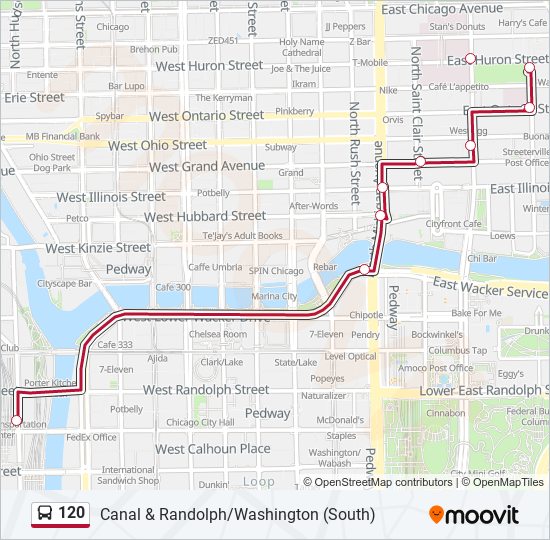 120 Bus Line Map