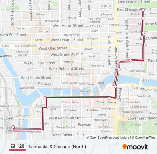 120 Bus Line Map