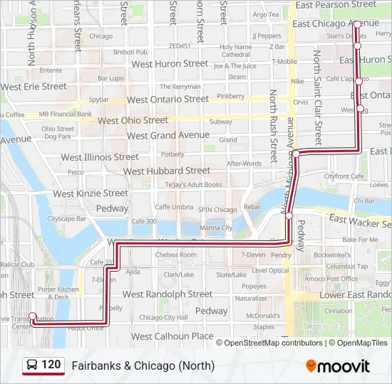 120 Bus Line Map