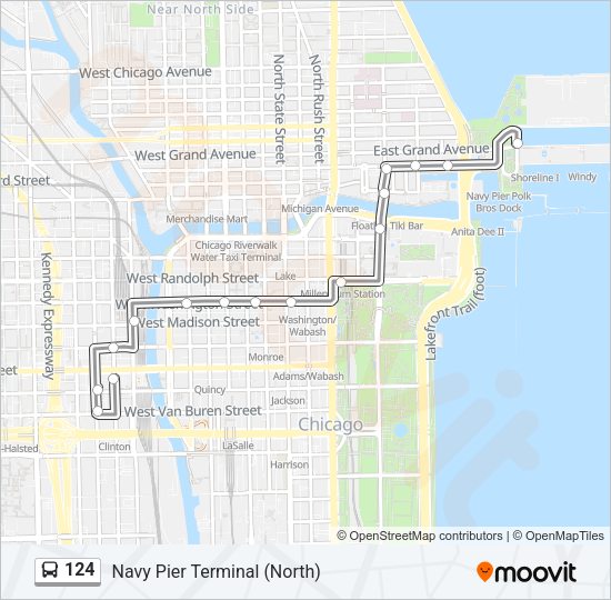 124 Bus Line Map