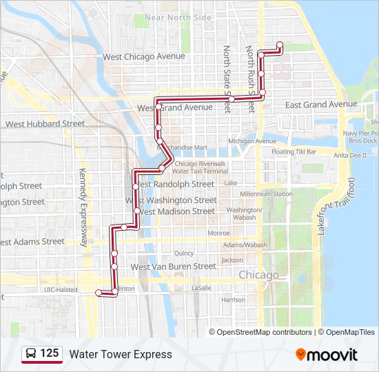 125 Bus Line Map