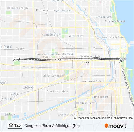 126 bus Line Map