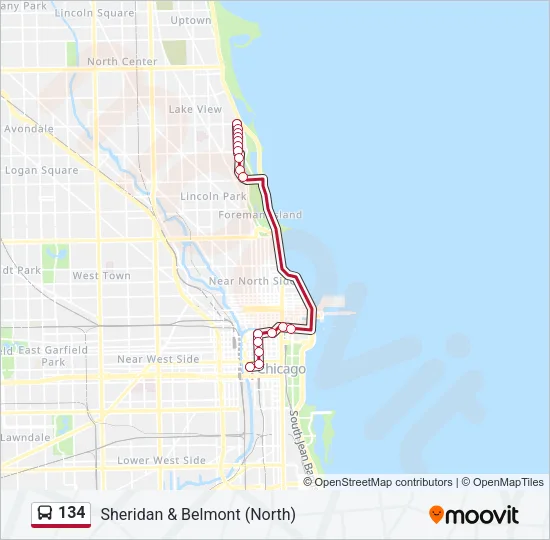 134 Bus Line Map