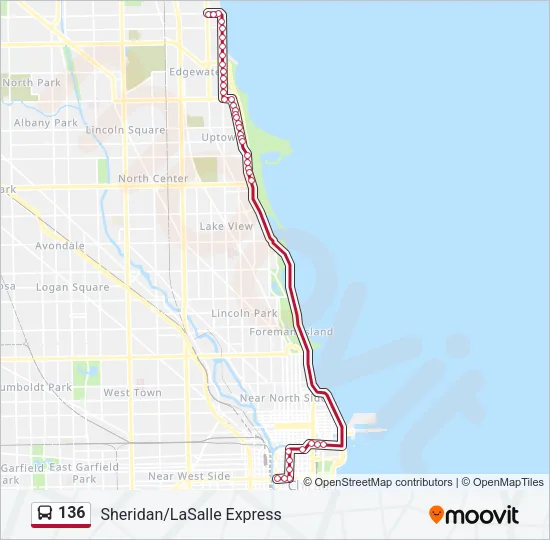 136 Bus Line Map