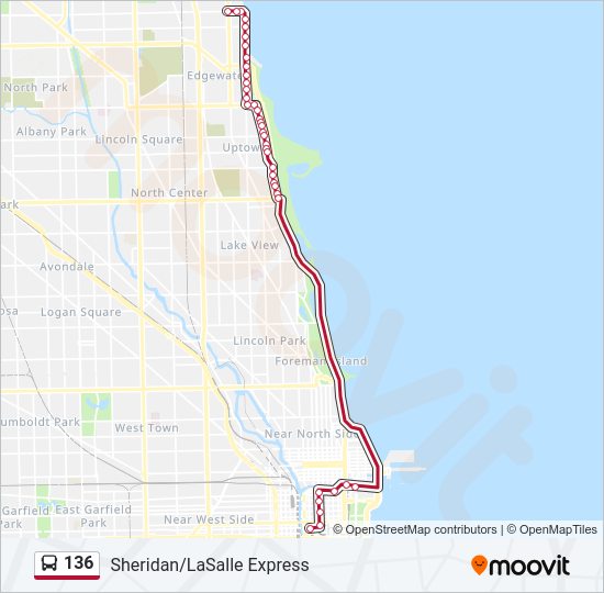 136 bus Line Map