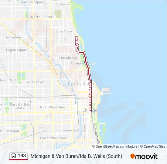 143 Bus Line Map