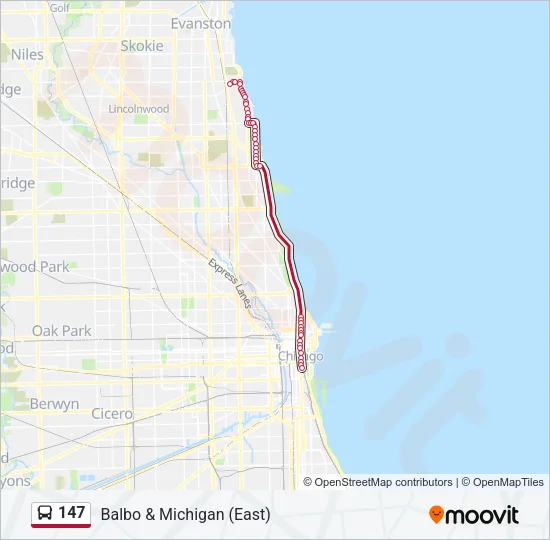 147 Bus Line Map