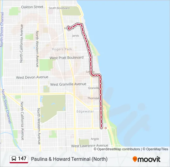 147 Bus Line Map
