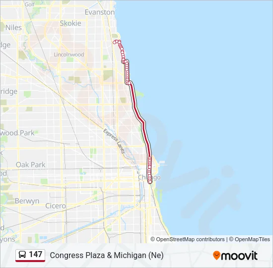 147 Bus Line Map
